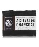 Activated Charcoal & Aloe Vera Bar Soap - All-Natural Detoxifying Soap for Face & Body | Acne Blackheads Eczema Relief | Handmade Palm Oil Free - Buy Online on GoSupps.com