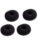 4 Pack Small Hair Bun Maker for Kids & Girls - Mini Chignon Doughnut Shaper - Black, 2.4 Inch - Buy Online on GoSupps.com