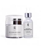 RB Beauty Day Combo - Advanced Brightening Serum & Anti-Aging Moisturizer with Niacinamide Hyaluronic Acid Hemp Seed Oil & White Willow Bark Extract - International Shipping Available - Buy Online on GoSupps.com