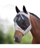 Harrison Howard Caremaster Thick Fleece Fly Mask for Horses | UV Protection | Standard Size Silver/Black - Ideal for Thoroughbreds - Buy Online on GoSupps.com