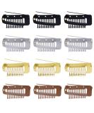 12pcs Wig Clip Set: Secure Wig Combs for Hair Extensions - Hair Extension Snap Clips with Safety Pins for Girls and Women - Buy Online on GoSupps.com
