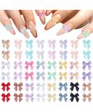 HINZIC 240 Pcs Colorful Aurora Bow Nail Charm Set for Acrylic Nails - Butterfly, Pearl, Resin, Rhinestone & Glitter Nail Art Accessories - Buy Online on GoSupps.com