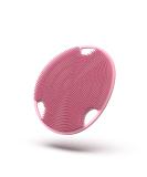 Boie USA Flat Body Scrubber - Soft Silicone Exfoliating Shower Brush Antimicrobial Loofah Replacement for All Skin Types - Pink - Buy Online on GoSupps.com