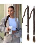 Fulang Hair 2pcs Braid Ponytail Extension - Deep Reddish Brown Long Braided Hair for Women - Buy Online on GoSupps.com