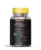 Organic Black Seed Oil Capsules - 2 Month Supply - 120 Count (2000mg Per Serving) High Potency Organic Cold Pressed Nigella Sativa Oil (Non-GMO) - Buy Online on GoSupps.com