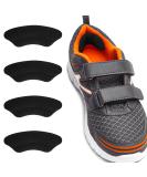 WLLHYF Kids Heel Grips 4 Pieces - Self-Adhesive Heel Cushion Inserts for Toddlers, Girls, Boys - Prevent Skin Rubbing and Blisters - Black - Buy Online on GoSupps.com