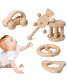 Promise Babe Montessori Rattle Set - Wooden Infant Puzzle Toy Collection - Buy Online on GoSupps.com