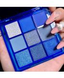 Yeweian Blue Eyeshadow Palette - 9 Colors Glitter Matte Makeup for Women | Highly Pigmented & Waterproof Smokey Eye Palette (06) - Buy Online on GoSupps.com