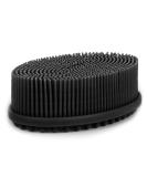 HEETA Silicone Body Brush for Wet Dry Brushing - Gentle Exfoliating & Massage for Softer Glowing Skin - Shower Brush for Women Men Kids (Black) - Buy Online on GoSupps.com