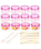 12 Pink 5ml Empty Jars with Lids | Ideal for Lip Balm & Cream - International Shipping Available - Buy Online on GoSupps.com
