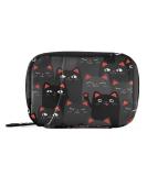 Naanle Black and Grey Cats Pill Box | 7-Day Travel Pill Organizer | Compact Vitamin Supplement Holder with Zipper - Buy Online on GoSupps.com