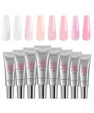 Poly Nail Gel Set - 8 Fall Colors for Beginners & Professionals | White Pink Nail Extension Gel for DIY Nail Art | Perfect for Thanksgiving & Halloween - Buy Online on GoSupps.com