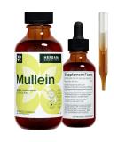 Mullein Leaf Liquid Extract - Lung Cleanse & Immune Support Tincture - 45-Day Supply, 2 fl oz - Buy Online on GoSupps.com
