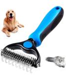 Vigime Long Hair Dog Brush & Cat Brush - Subfell Brush for Dogs & Cats Removes Tangles & Short Hair (Blue) - Buy Online on GoSupps.com