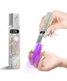Ranrose Handheld UV Light for Gel Nails - 3W Rechargeable Mini Nail Dryer & Display Screen - Silver Diamond LED Nail Lamp for Salon & Home DIY - Buy Online on GoSupps.com