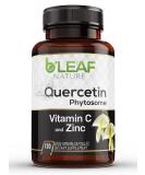 Quercetin Phytosome Vitamin C Zinc Capsules- Immune Support Complex- 120 Vegetarian Caps- 1000mg/Serving- BLeaf Nature - Buy Online on GoSupps.com