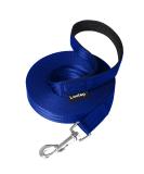 Loutep 30m Dog Training Lead - Durable Nylon Long Line with Padded Handle & Heavy-Duty Hook - Ideal for Obedience Training - 100ft Red & Blue Options - Buy Online on GoSupps.com