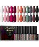 VOXURY 12Pcs Nude Pink Wine Gel Nail Polish Set | Long Lasting Classic Colors | Soak Off LED/UV Nail Lamp | 0.20 Fl Oz (Pack of 12) - Buy Online on GoSupps.com