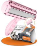 Fusselmonster Lint Roller for Dogs & Cats - Effective Pet Hair Remover for Sofa Carpet & Car - Reusable Pink Animal Hair Cleaner - Buy Online on GoSupps.com