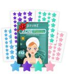 112 Dots Star Acne Patches | Cute Hydrocolloid Pimple Patches for Face - Turquoise Blue Pink & Purple Healing Stickers - Buy Online on GoSupps.com