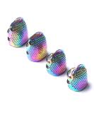 AXEN 4 Pieces Sewing Thimble  Metal Dazzle Gold Sewing Thimble Finger Protector  Accessories DIY Sewing Tool  Two Size 4 Pieces S&M 1.Colorful Dazzle - Buy Online on GoSupps.com