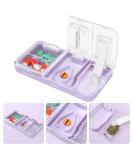 Toplive Portable 3-in-1 Pill Cutter Grinder & Holder | Accurate Medication Crusher for All Pills - Perfect for Elderly Kids & Pets - Purple - Buy Online on GoSupps.com