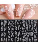 4 Sheets 5D Flower Nail Art Stickers - Self-Adhesive Retro Floral Lace Decals for DIY Manicure | Acrylic Nail Decorations for Women & Girls - Buy Online on GoSupps.com