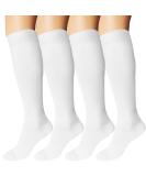 Buy Ddobb 4-Pack Compression Stockings for Men & Women - Support Socks for Travel Running Cycling - Perfect for Flights - S-M Size - White - Buy Online on GoSupps.com