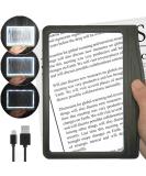 3X Large Rechargeable LED Page Magnifier with Anti-Glare LEDs - Ideal for Reading Small Prints & Relieve Eye Strain - Buy Online on GoSupps.com