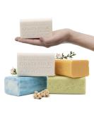 Australian Botanical Soap Variety Pack - Pure Plant Oil Soaps 6.8 oz Bars - Goats Milk, Sea Salt, Lemongrass & Manuka Honey - 4 Pack - Buy Online on GoSupps.com