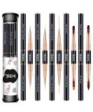 Yasterd Nail Art Brush Set - 5pcs Professional Double-Ended Brushes for Nail Design, Long Lines, Ombre, and 3D Effects - Ideal for Gel Polish and Acrylic - Black - Buy Online on GoSupps.com