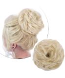 Silk-Co Hair Part with Rubber Band - Wavy Soft Dutt Hair Extensions for Messy Bun Updos - 45g Bleach Blonde Thickening Hair - Buy Online on GoSupps.com