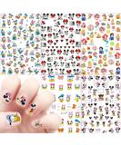 Cute Cartoon 3D Nail Art Stickers - Self Adhesive Design Decals for Women, Kids & Girls - 5 Sheets - Buy Online on GoSupps.com