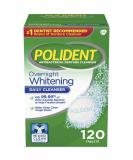 Polident Overnight Whitening Antibacterial Denture Cleanser 600 Tablets | Triple Mint Freshness - Pack of 5 - Buy Online on GoSupps.com