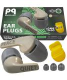 Peace&Quiet Earplugs for Sleeping - Noise Cancelling Reusable - 28dB Hearing Protection - S/M/L Ear Tips & Case - Ideal Travel Ear Plugs in Khaki - Buy Online on GoSupps.com