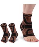 Shop Copper Ankle Brace Support for Men & Women - Compression Sleeve for Plantar Fasciitis Achilles Tendonitis & Sprained Ankle Pain Relief (Large - Buy Online on GoSupps.com