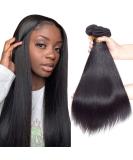 12A Grade Brazilian Virgin Straight Human Hair Bundles - 10 12 14 inches - 300g | Unprocessed Remy Hair Extensions - Buy Online on GoSupps.com