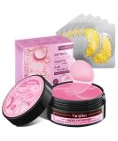 60 Pcs Pink Under Eye Patches & 24K Gold Eye Mask - Dark Circles & Puffiness Treatment - Collagen Gel Pads for Hydration & Wrinkle Relief - Buy Online on GoSupps.com