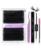 DIY LASH Extensions Set - Cluster Lashes Kit 0.07 D Curl (12-16mm) | Increasing Bond & Seal | Wimpern Extensions (60/80 Kit) - Buy Online on GoSupps.com