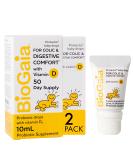 BioGaia Protectis Baby Probiotic Drops with Vitamin D - Colic, Spit-Up, Constipation Relief - 2 Pack 10ML - Buy Online on GoSupps.com