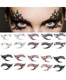 Eye shadow Tattoo Sticker  Temporary Eye Tattoo Makeup Transfer Stickers Eyeliner Eyeshadow Sticker Eyes Makeup Party Lace Stickers on Face 20pcs /10 Pairs -Colorful - Buy Online on GoSupps.com