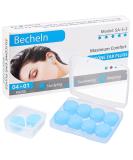 Reusable Silicone Ear Plugs, Waterproof Noise Cancelling Ear Plugs for Sleeping, Shooting, Airplanes, Concerts, Mowing, 22dB Highest NRR Blue - Buy Online on GoSupps.com