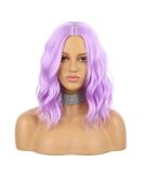 eNilecor 14 Inch Lavender Purple Short Bob Wig for Women - Natural Wavy Synthetic Wig for Cosplay and Party Costume - Buy Online on GoSupps.com