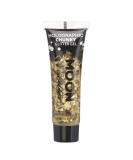 Moon Glitter Holographic Chunky Gold Glitter Gel - 12ml - Cosmetic Festival Face Paint for Face, Body, Hair & Nails - Buy Online on GoSupps.com