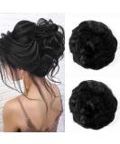 JJstar 2PCS Curly Fake Hair Buns Donut Tousled Updo - Jet Black - Buy Online on GoSupps.com