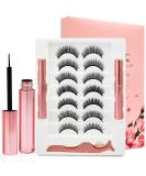 Shop Magnetic Eyelashes - 7 Pairs 3D Lashes with Strong Hold Eyeliner | Reusable & Easy to Apply - Buy Online on GoSupps.com
