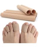 Cuttable Toe Tubes Sleeves 5 Pack with Silicone Gel Lining - Toe Protector for Bunion, Hammer Toe, Callus, Corn - One Size Fits All - Buy Online on GoSupps.com