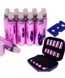 Buy 10pcs Pink 10ml Refillable Essential Oil Gemstone Roller Bottles - Rose Quartz | Free Bag Included - International Shipping Available - Buy Online on GoSupps.com