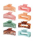 Bqmte 8 Pcs Large Hair Claw Clips for Thick & Thin Hair - No Slip Matte Strong Hold 90s Fashion - Colorful Jaw Clips for Women and Girls - Buy Online on GoSupps.com