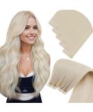 Laavoo Real Hair Tape Extensions - Invisible Blond #1000 Virgin Skin 40cm 5pcs (10g) - Premium Quality - Buy Online on GoSupps.com
